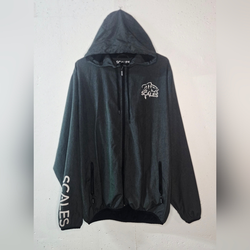 Scales Gray Hooded Windbreaker